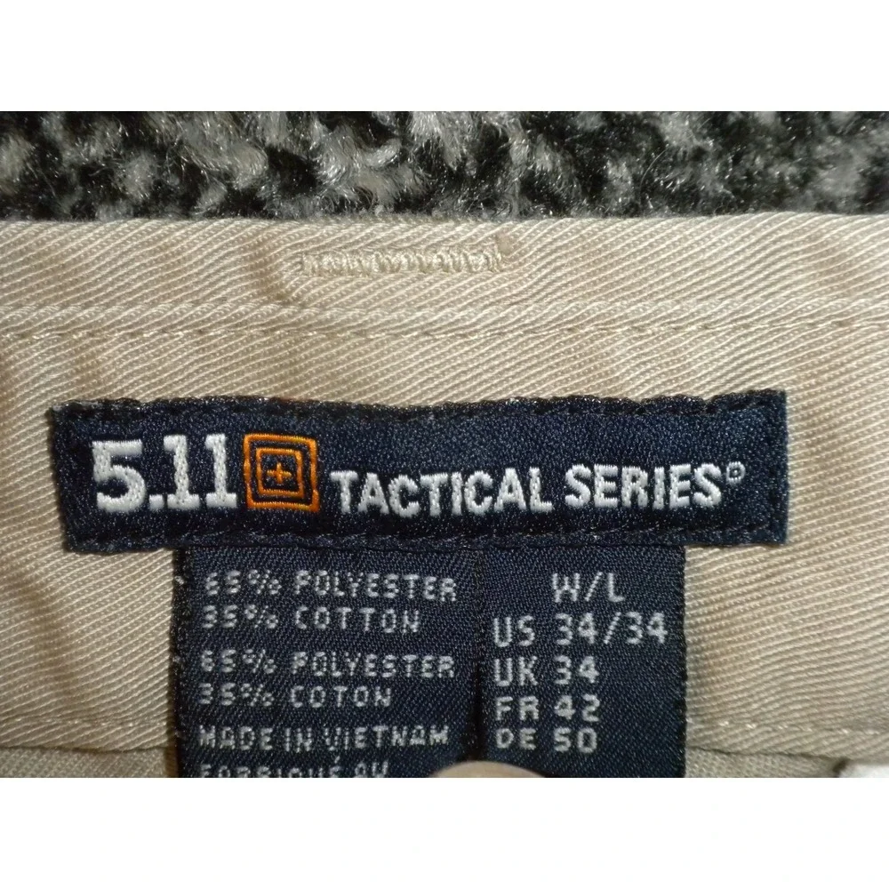 5.11 Tactical Pants Mens‎ 34x34 Beige Covert Khaki 2.0 Twill Seam Pocket 74332